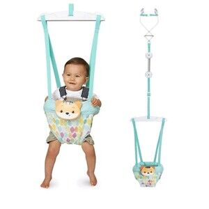NEW Infantino 2-in-1 Music & Lights Doorway Jumper, Fox Motion-Activated Toy BXD